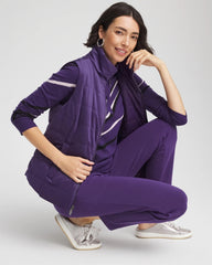 Chico's | Zenergy® Reversible Velvet Puffer Vest/ Purple Elixir
