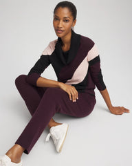 Chico's | Zenergy® Luxe Intarsia Cowlneck Top/ Night Bloom