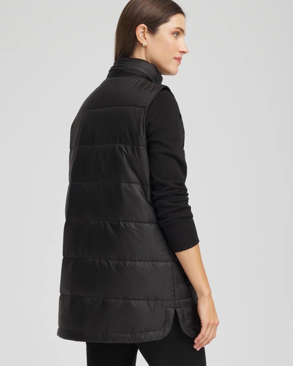 Chico's | Zenergy® Quilted Hooded Vest/ Black