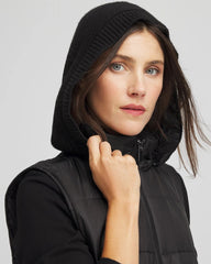 Chico's | Zenergy® Quilted Hooded Vest/ Black