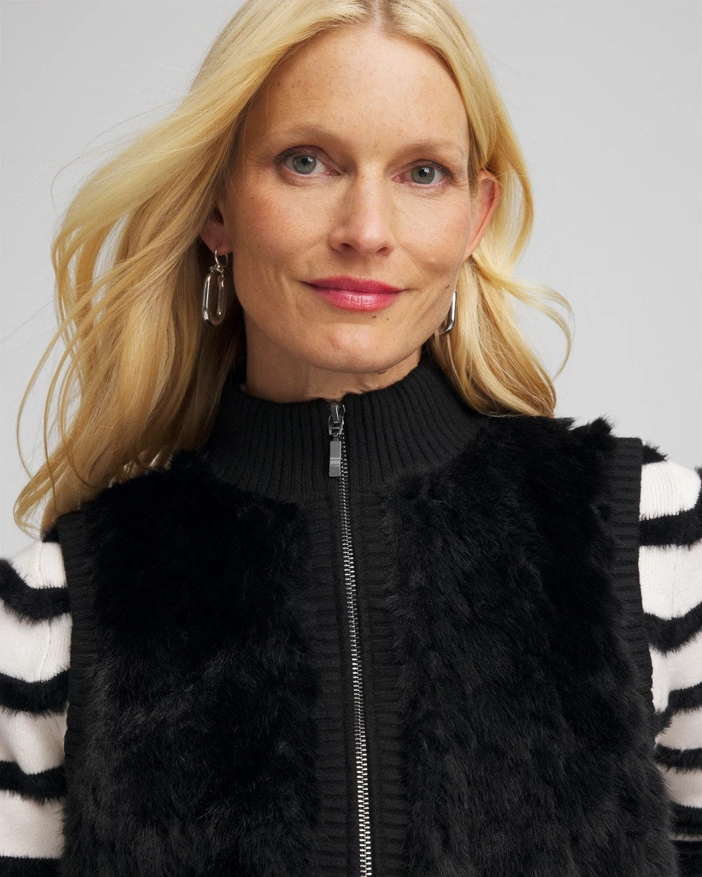 Chico's | Zenergy® Luxe Faux Fur Vest/ Black