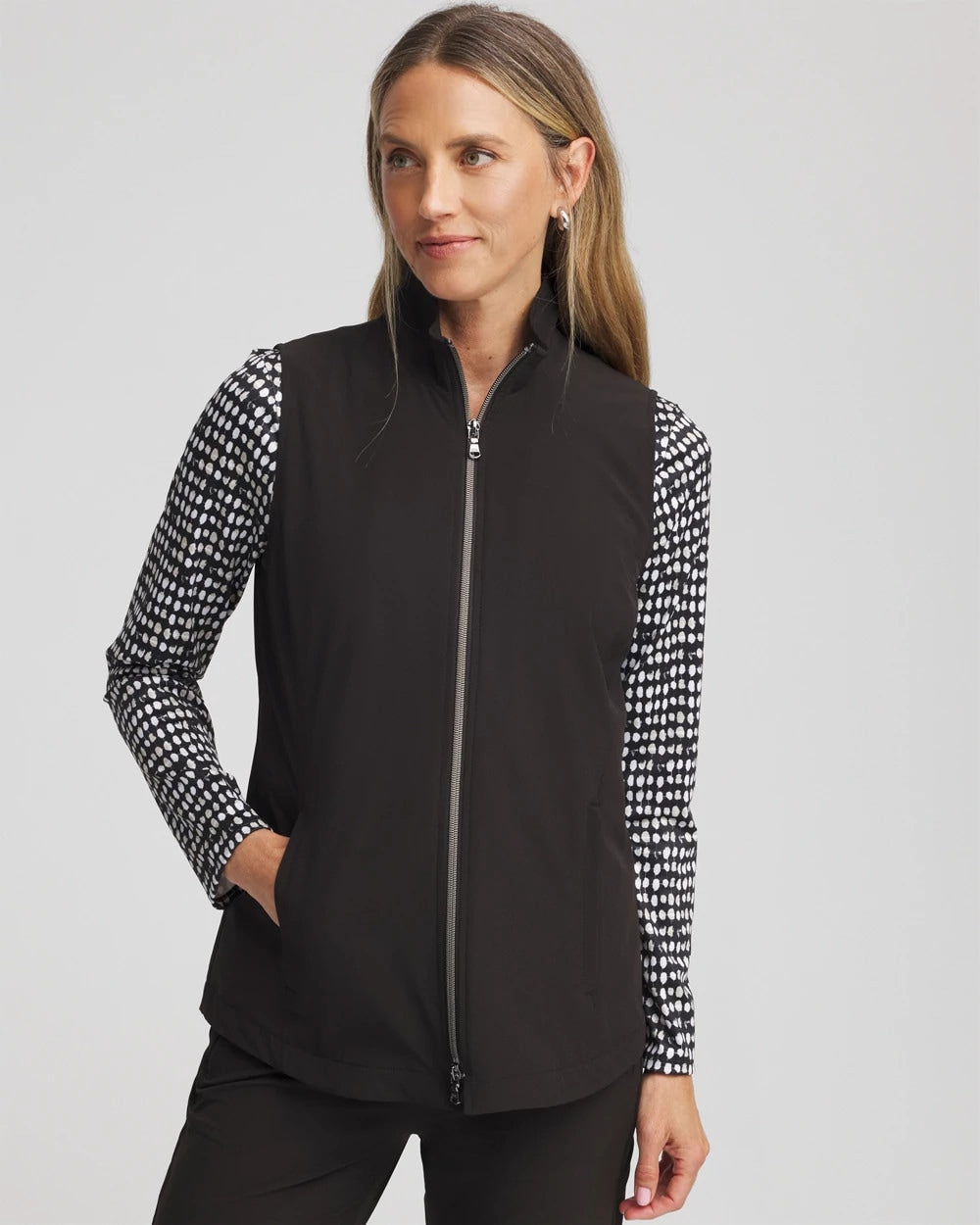 Chico's | Zenergy® UPF Front-Zip Travel Vest/ Black