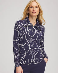 Chico's | Zenergy® Soft Melody Half-Zip Top/ Passport Blue