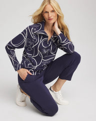 Chico's | Zenergy® Soft Melody Half-Zip Top/ Passport Blue