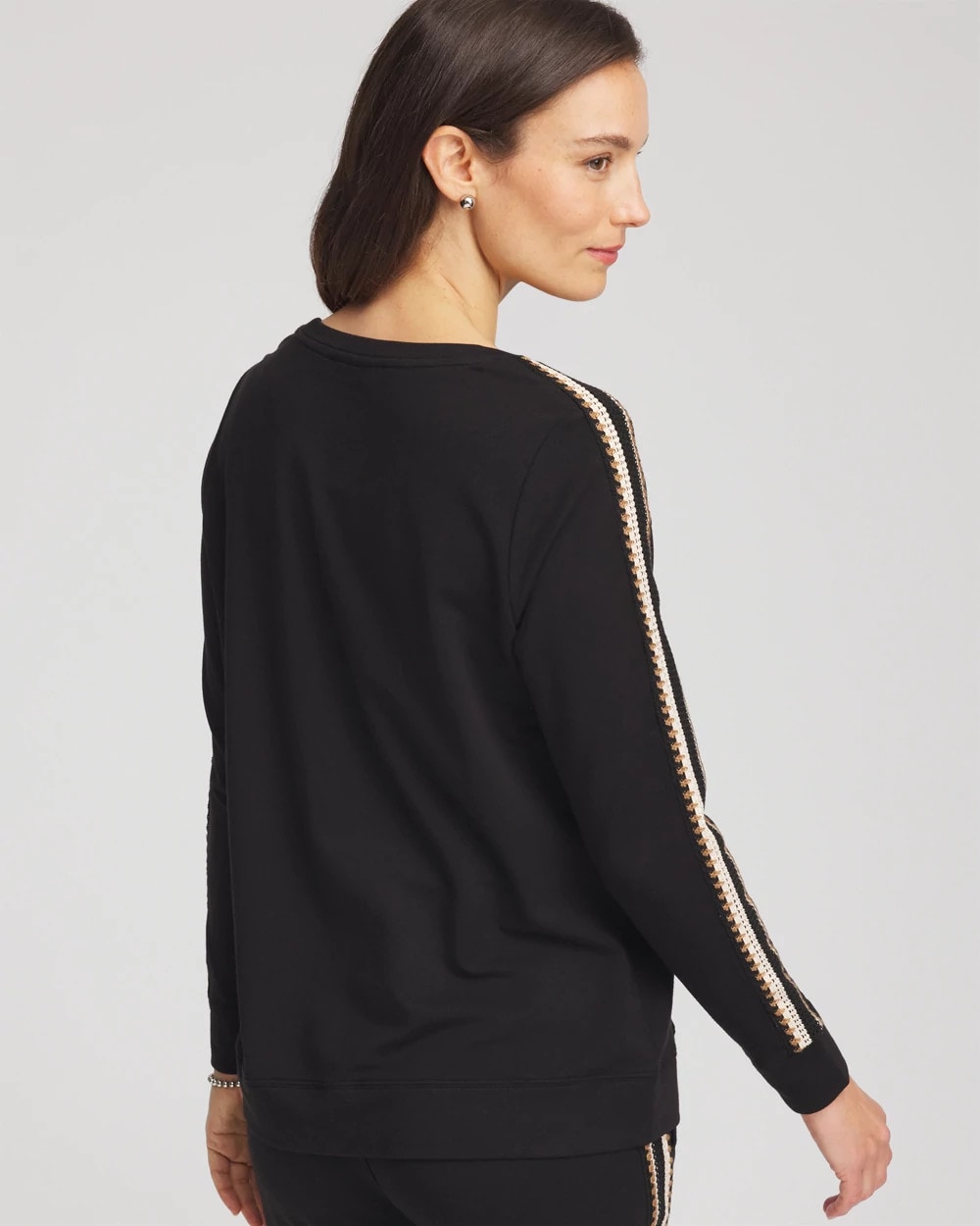 Chico's | Zenergy® Lattice-Trim Pullover Top/ Black