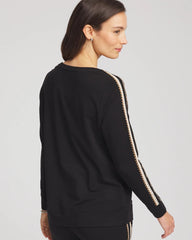 Chico's | Zenergy® Lattice-Trim Pullover Top/ Black