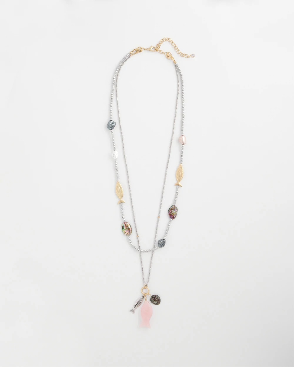 Chico's | Chico's Originals White Jade Ocean Necklace/ Silver