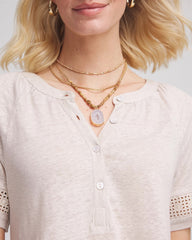 Chico's | Convertible Agate Pendant Necklace/ Neutral