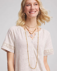 Chico's | Convertible Agate Pendant Necklace/ Neutral