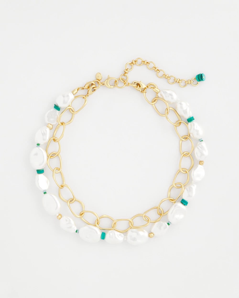 Chico's | Pearlescent Goldtone Collar Necklace/ Pearl