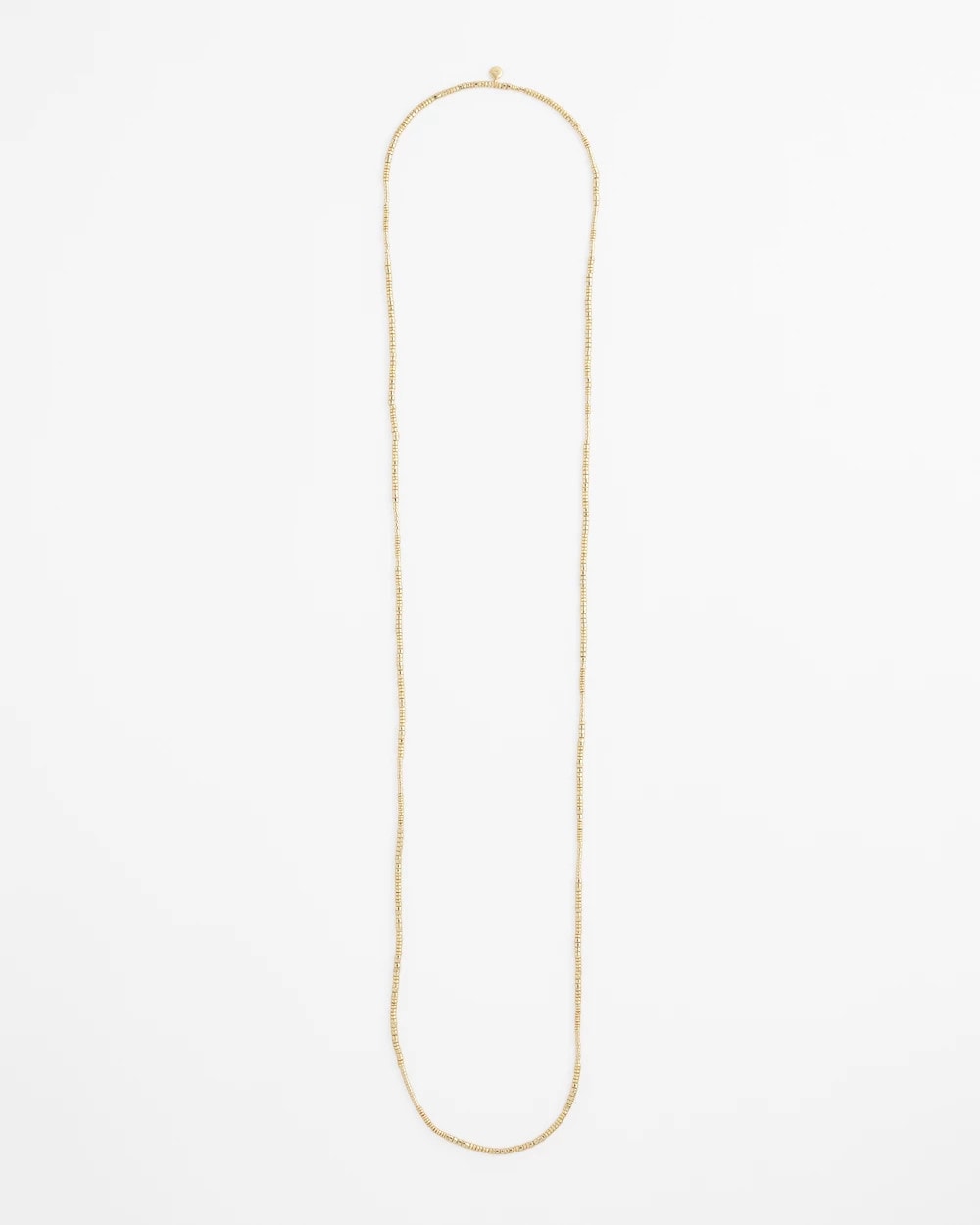 Chico's | Long Goldtone Seed Bead Necklace/ Gold
