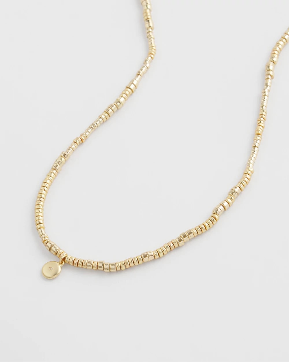 Chico's | Long Goldtone Seed Bead Necklace/ Gold