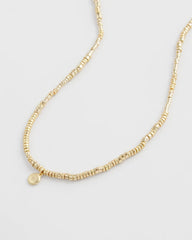 Chico's | Long Goldtone Seed Bead Necklace/ Gold