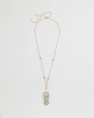 Chico's | Adjustable Opalescent Pendant Necklace/ Pink