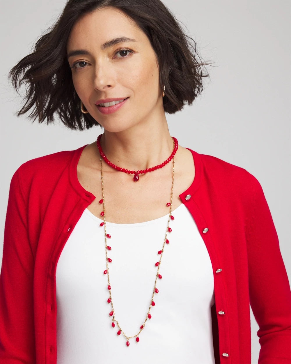 Chico's | Convertible Red Necklace/ Red