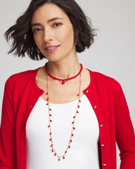 Chico's | Convertible Red Necklace/ Red