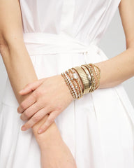 Chico's | Goldtone Stretch Bracelet/ Gold