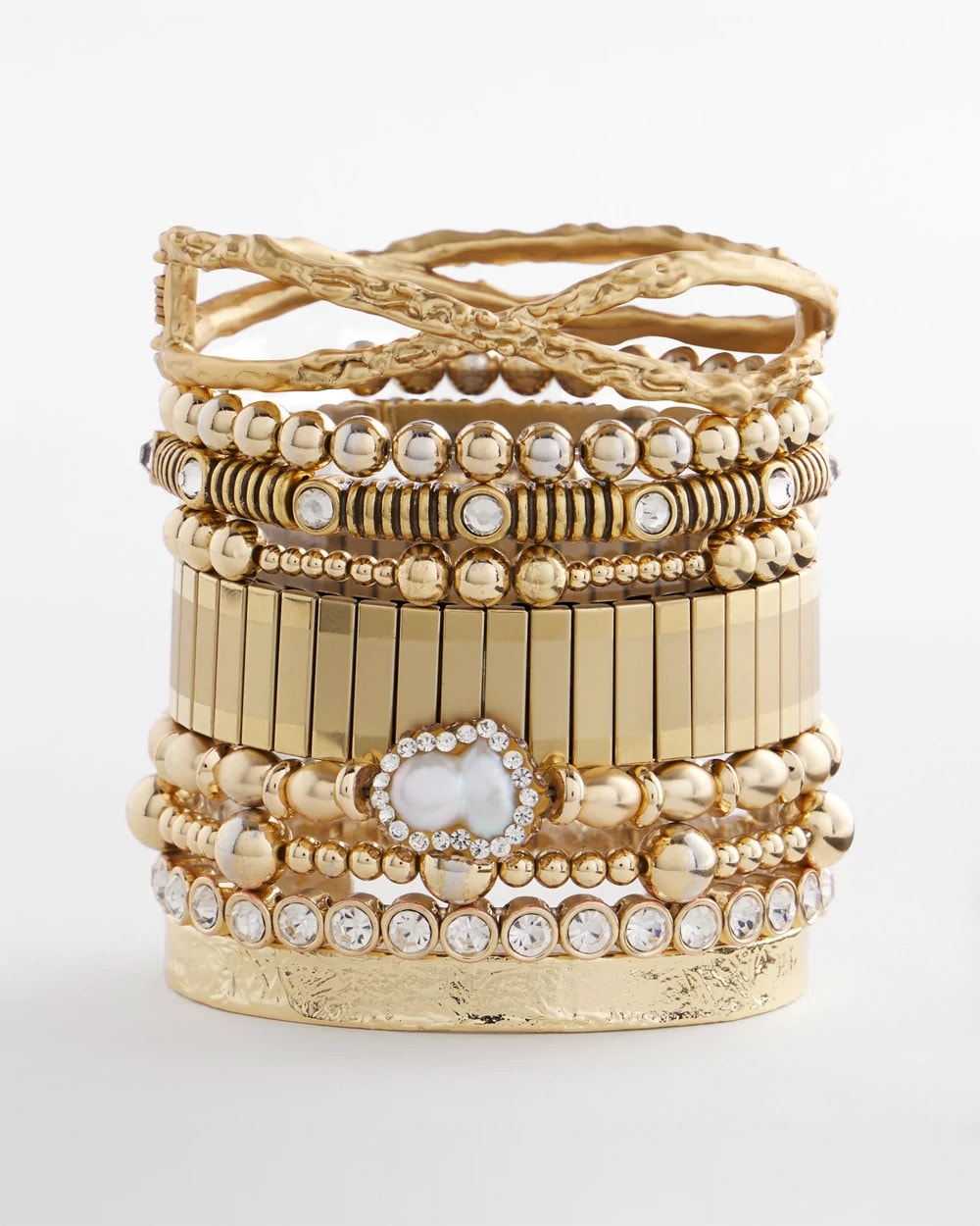 Chico's | Goldtone Stretch Bracelet/ Gold