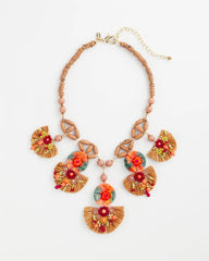 Chico's | Tropical Floral Bib Necklace/ Multi
