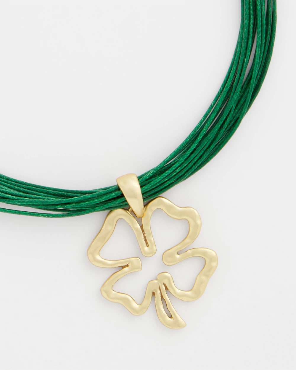 Chico's | Clover Pendant Necklace/ Green
