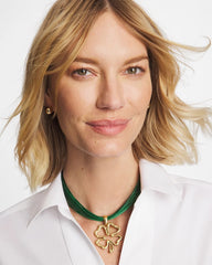 Chico's | Clover Pendant Necklace/ Green