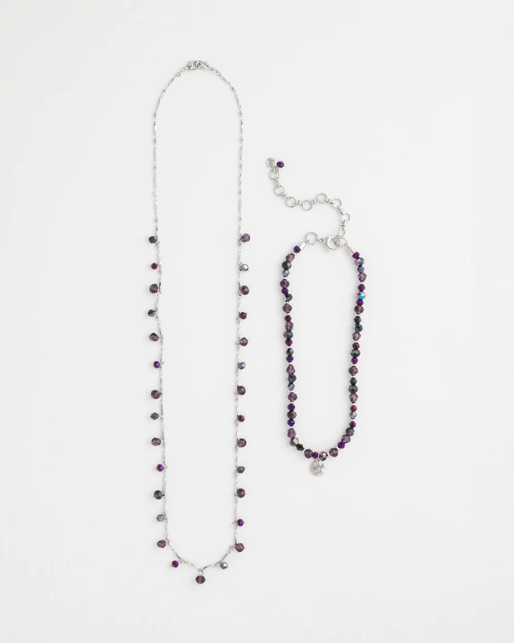 Chico's | Convertible Purple Long Short Necklace/ Purple
