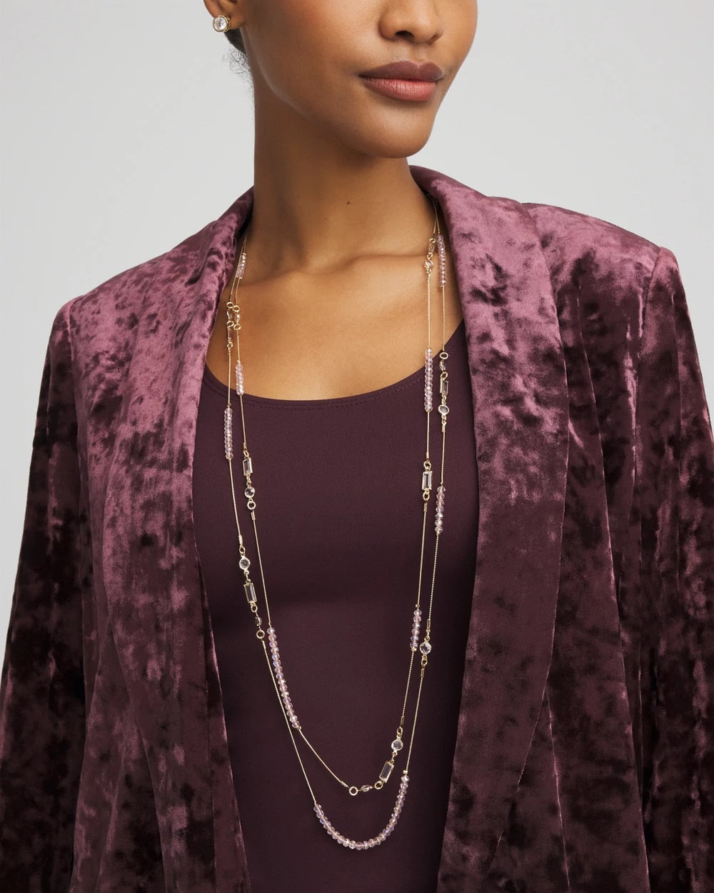 Chico's | Pink Double-Strand Necklace/ Pink