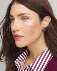 Chico's | Spider Web Glitz Earrings/ Orange