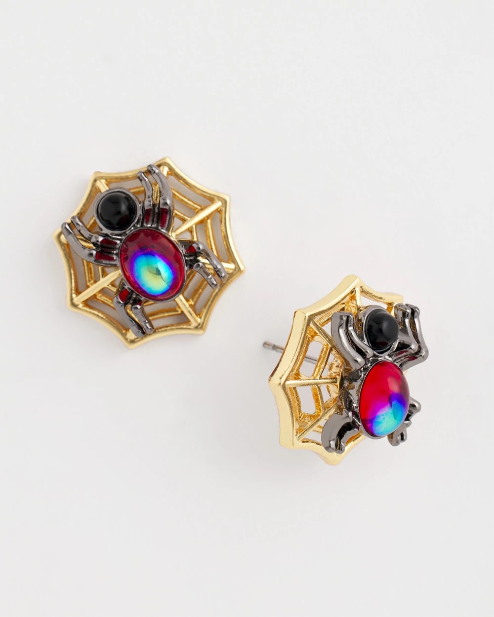 Chico's | Spider Web Glitz Earrings/ Orange