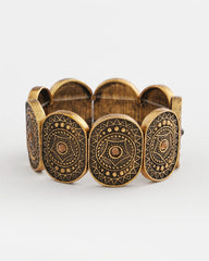 Chico's | Medallion Stretch Bracelet/ Gold