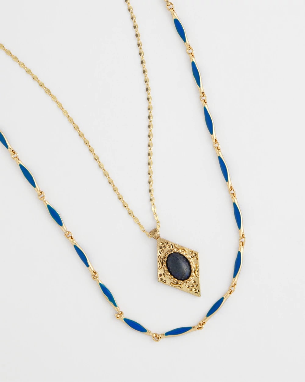 Chico's | Double-Strand Sodalite Pendant Necklace/ Blue