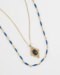Chico's | Double-Strand Sodalite Pendant Necklace/ Blue