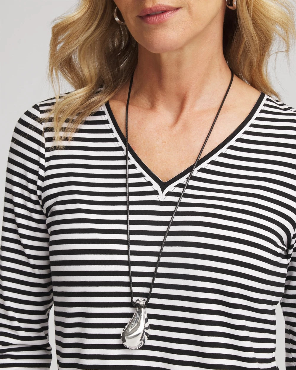 Chico's | Silvertone Adjustable Pendant Necklace/ Mixed Metals