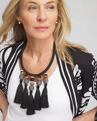 Chico's | Chico's Originals Tassel Statement Necklace/ Neutral