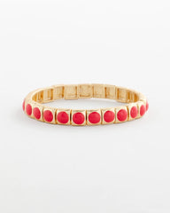 Chico's | Bold Orange Goldtone Stretch Bracelet/ Orange