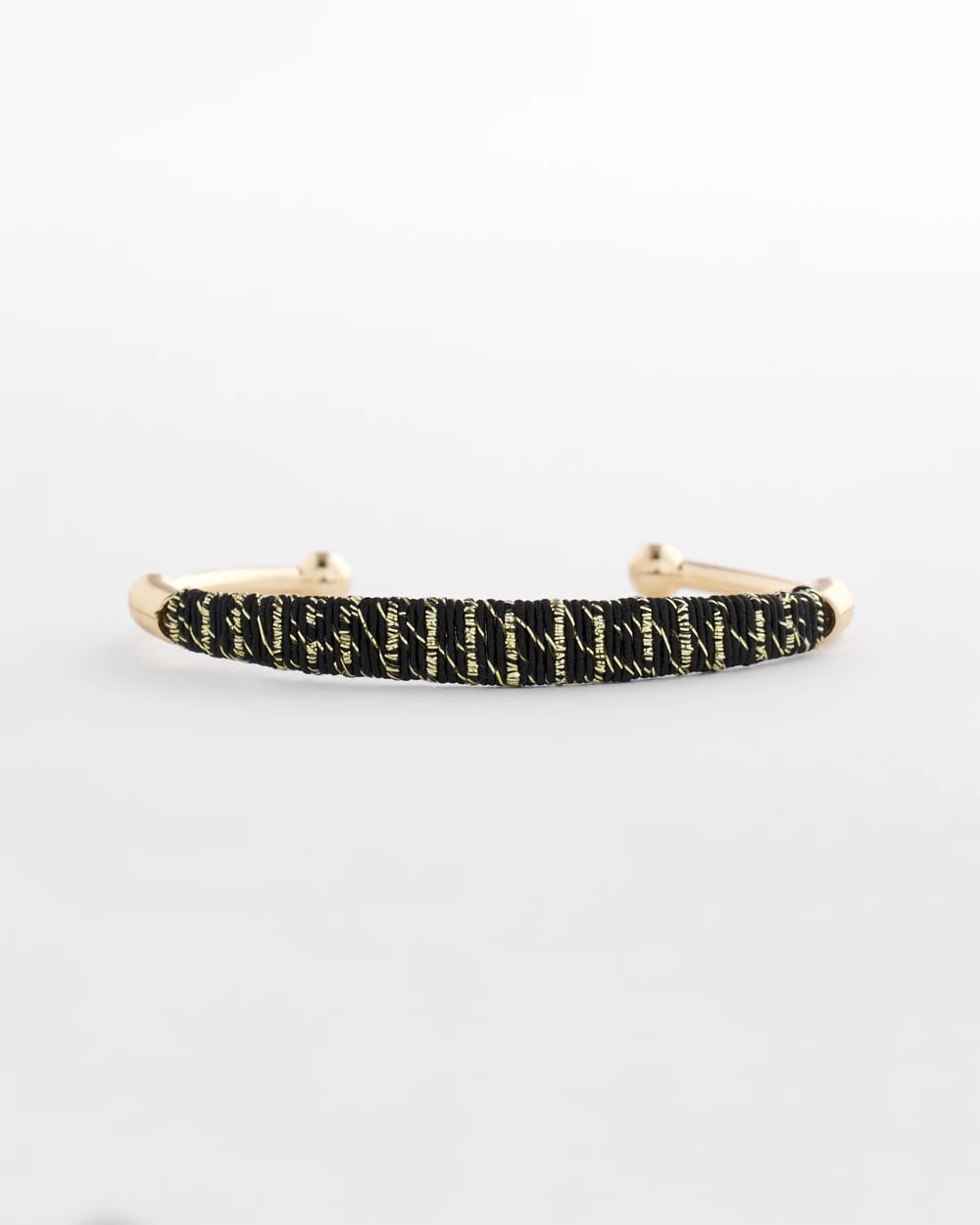 Chico's | Thread Wrapped Cuff Bracelet/ Black/Gold