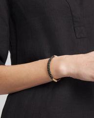 Chico's | Thread Wrapped Cuff Bracelet/ Black/Gold