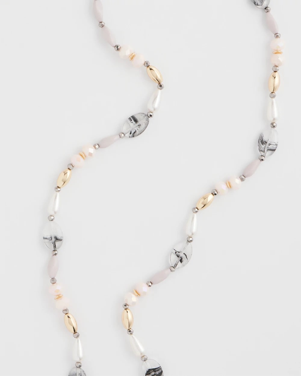 Chico's | Pink Art Deco Beaded Necklace/ Pink