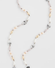 Chico's | Pink Art Deco Beaded Necklace/ Pink