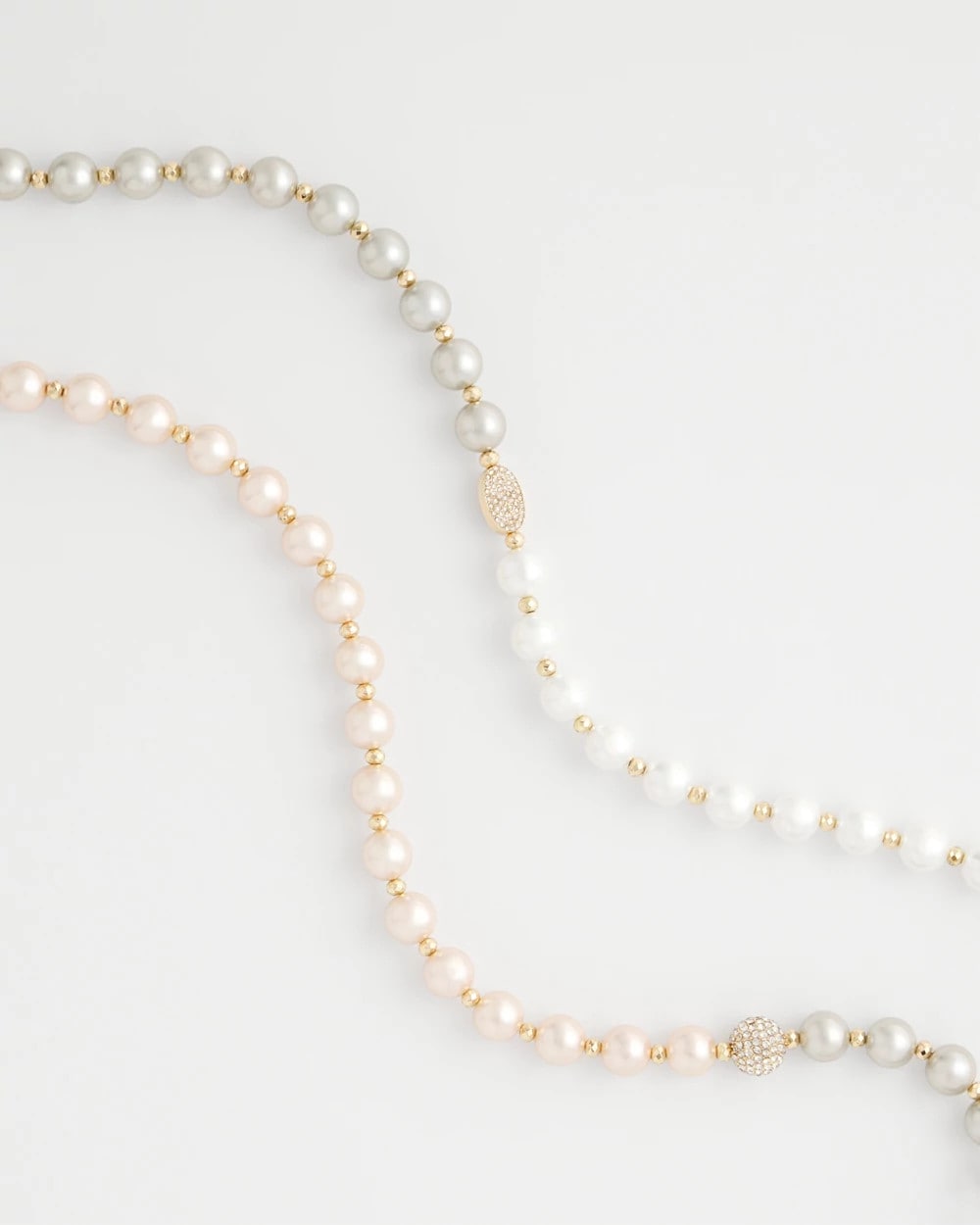 Chico's | Art Deco Beaded Necklace/ Pink