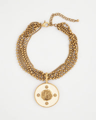Chico's | White Enamel Pendant Necklace/ White