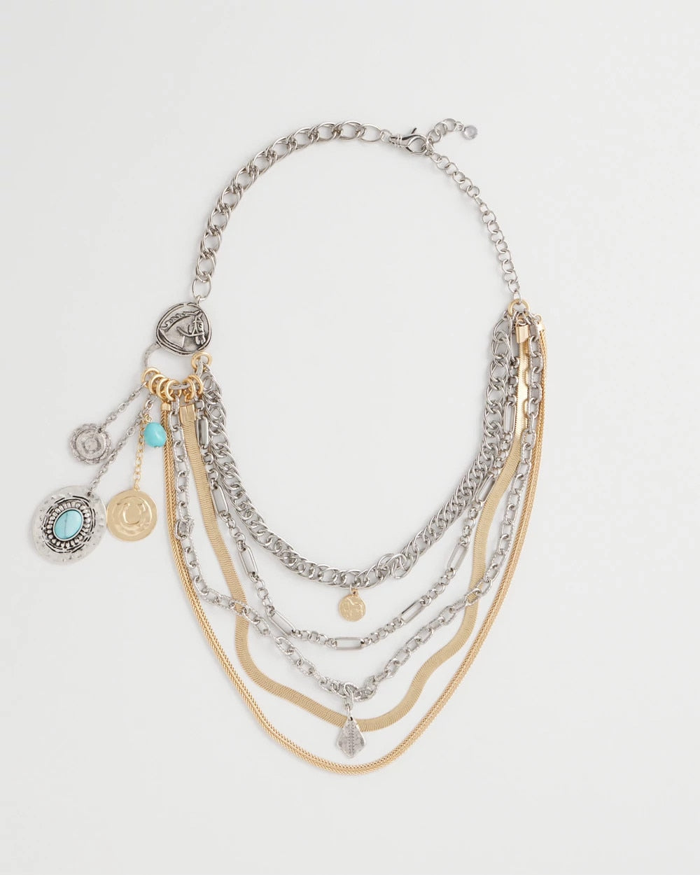 Chico's | Equestrian Mixed-Metal Multistrand Necklace/ Mixed Metals