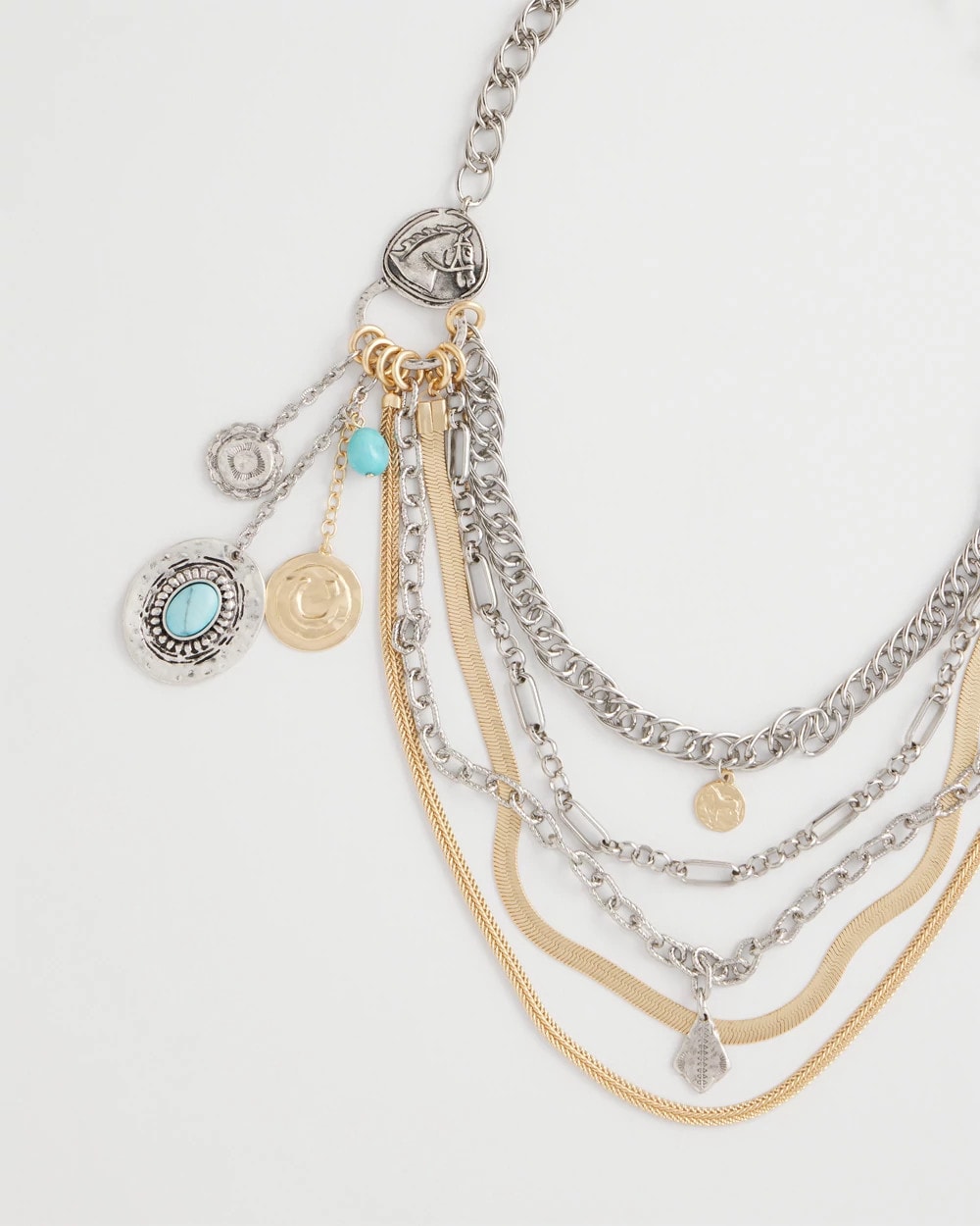 Chico's | Equestrian Mixed-Metal Multistrand Necklace/ Mixed Metals