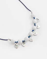 Chico's | Convertible White Stone Necklace/ Blue And White