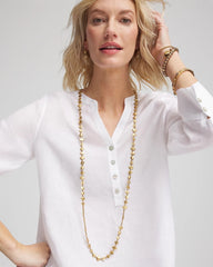 Chico's | Gold Nugget Single Strand Necklace/ Gold