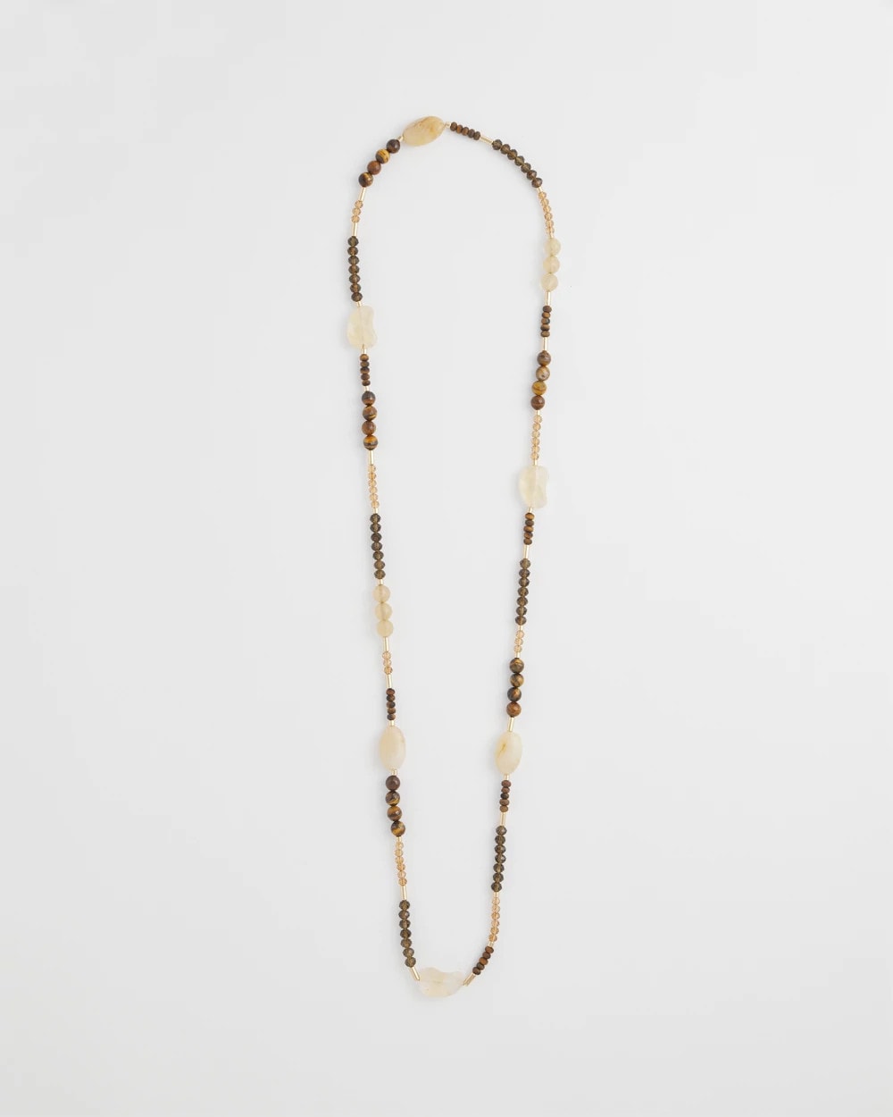 Chico's | Tiger's Eye Single-Strand Necklace/ Neutral