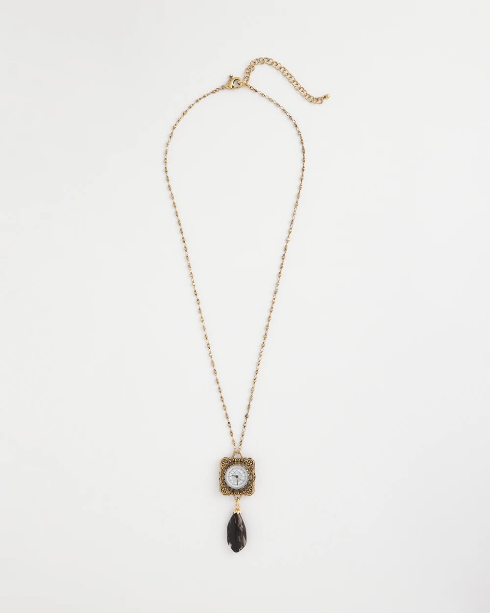 Chico's | Clock Pendant Necklace/ Gold