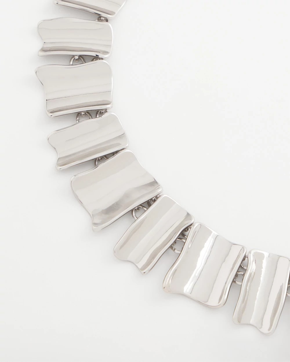 Chico's | Silver Wave Collar Necklace/ Silver