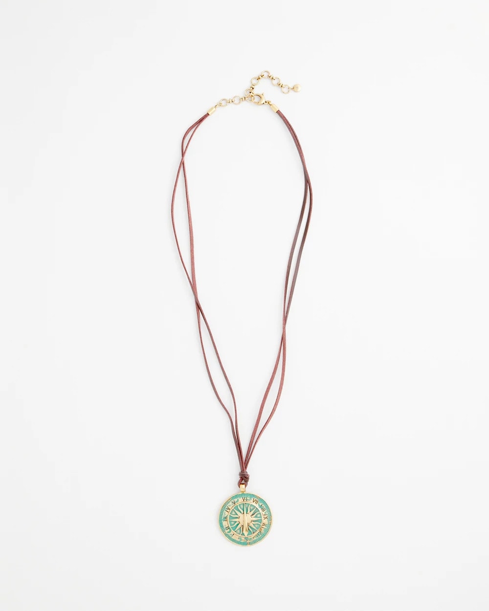 Chico's | Sundial Medallion Pendant/ Turquoise