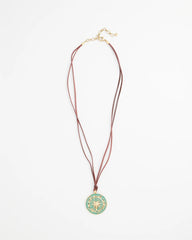 Chico's | Sundial Medallion Pendant/ Turquoise